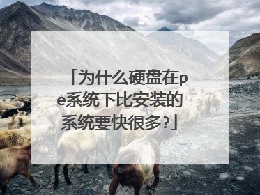 为什么硬盘在pe系统下比安装的系统要快很多?