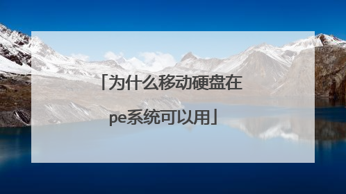 为什么移动硬盘在pe系统可以用