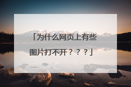 为什么网页上有些图片打不开???