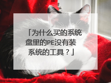 为什么买的系统盘里的PE没有装系统的工具?