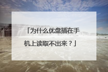 为什么优盘插在手机上读取不出来?