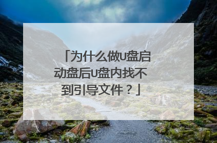 为什么做U盘启动盘后U盘内找不到引导文件？