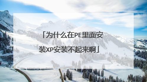 为什么在PE里面安装XP安装不起来啊