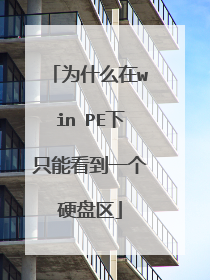 为什么在win PE下只能看到一个硬盘区