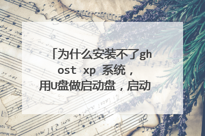 为什么安装不了ghost xp 系统,用U盘做启动盘,启动盘是用U启制作的?