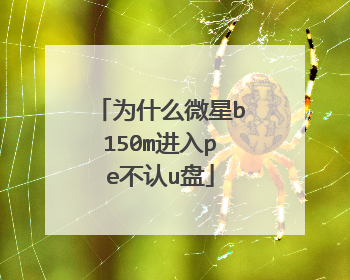 为什么微星b150m进入pe不认u盘