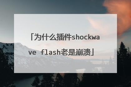 为什么插件shockwave flash老是崩溃