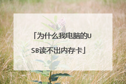 为什么我电脑的USB读不出内存卡