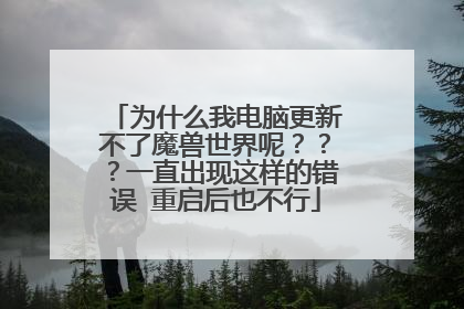 为什么我电脑更新不了魔兽世界呢???一直出现这样的错误 重启后也不行