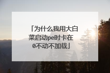 为什么我用大白菜启动pe时卡在0不动不加载