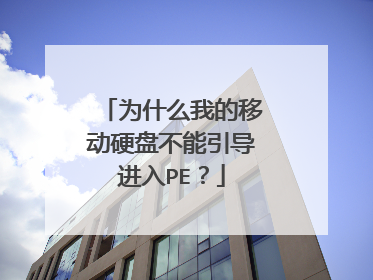 为什么我的移动硬盘不能引导进入PE?