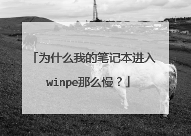 为什么我的笔记本进入winpe那么慢?