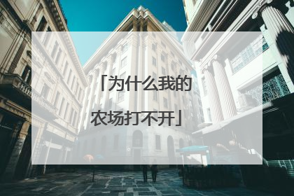 为什么我的农场打不开