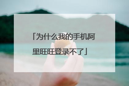 为什么我的手机阿里旺旺登录不了