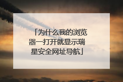 为什么我的浏览器一打开就显示瑞星安全网址导航