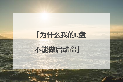 为什么我的U盘不能做启动盘