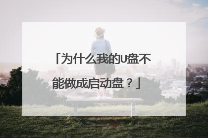 为什么我的U盘不能做成启动盘?