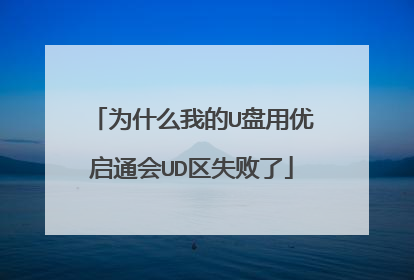 为什么我的U盘用优启通会UD区失败了