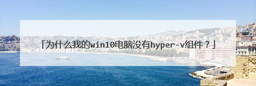 为什么我的win10电脑没有hyper-v组件?