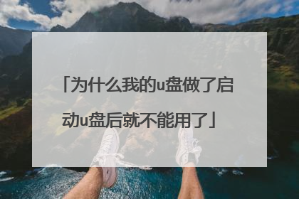 为什么我的u盘做了启动u盘后就不能用了