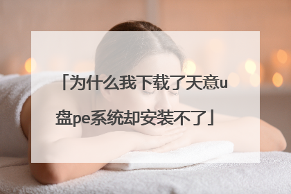 为什么我下载了天意u盘pe系统却安装不了