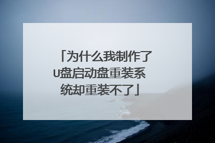 为什么我制作了U盘启动盘重装系统却重装不了