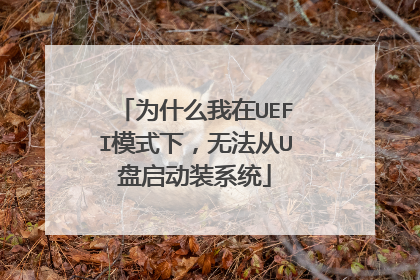 为什么我在UEFI模式下,无法从U盘启动装系统