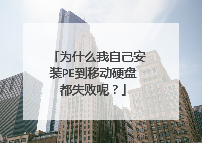 为什么我自己安装PE到移动硬盘都失败呢?
