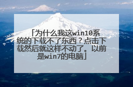 为什么我这win10系统的下载不了东西?点击下载然后就这样不动了。以前是win7的电脑