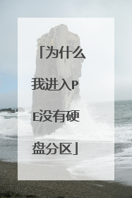 为什么我进入PE没有硬盘分区