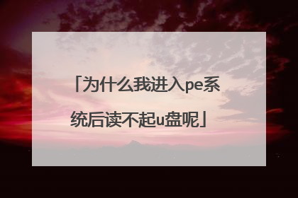 为什么我进入pe系统后读不起u盘呢
