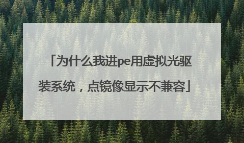 为什么我进pe用虚拟光驱装系统,点镜像显示不兼容