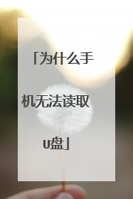 为什么手机无法读取U盘