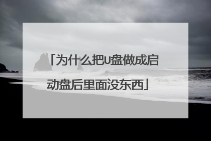 为什么把U盘做成启动盘后里面没东西