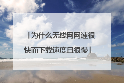 为什么无线网网速很快而下载速度且很慢