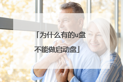 为什么有的u盘不能做启动盘
