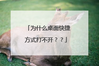 为什么桌面快捷方式打不开??