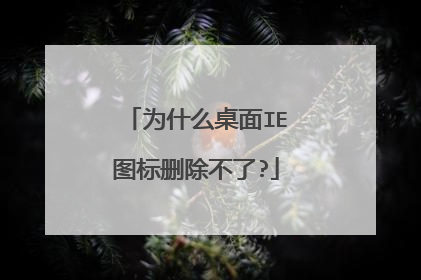 为什么桌面IE图标删除不了?