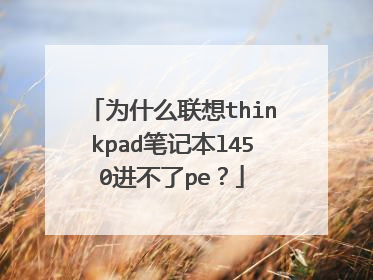 为什么联想thinkpad笔记本l450进不了pe?