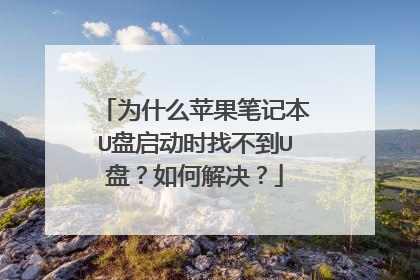 为什么苹果笔记本U盘启动时找不到U盘？如何解决？