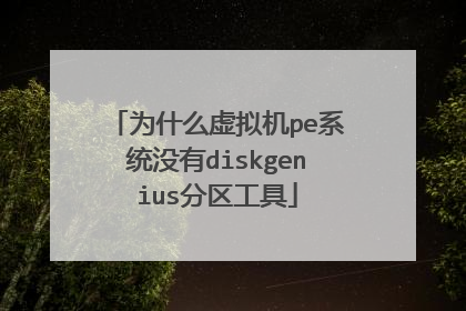 为什么虚拟机pe系统没有diskgenius分区工具