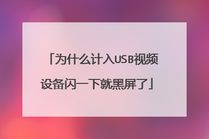 为什么计入USB视频设备闪一下就黑屏了