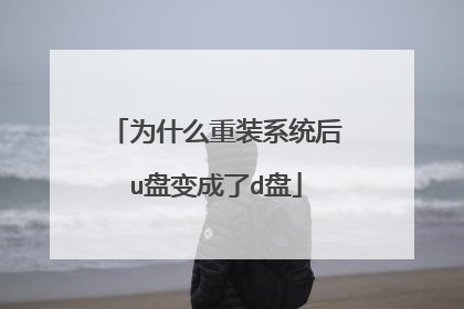为什么重装系统后u盘变成了d盘