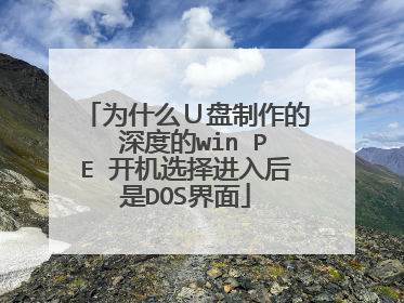 为什么U盘制作的 深度的win PE 开机选择进入后是DOS界面
