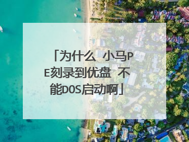 为什么 小马PE刻录到优盘 不能DOS启动啊