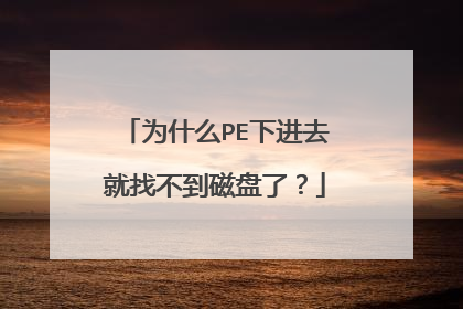 为什么PE下进去就找不到磁盘了?