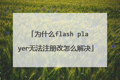 为什么flash player无法注册改怎么解决