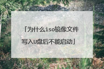 为什么iso镜像文件写入U盘后不能启动