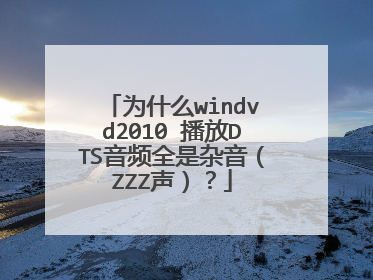 为什么windvd2010 播放DTS音频全是杂音(ZZZ声)?