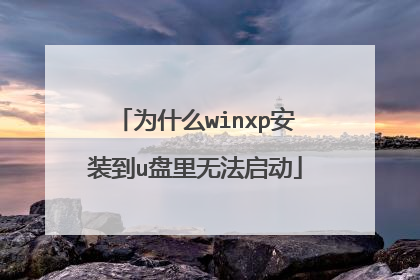为什么winxp安装到u盘里无法启动